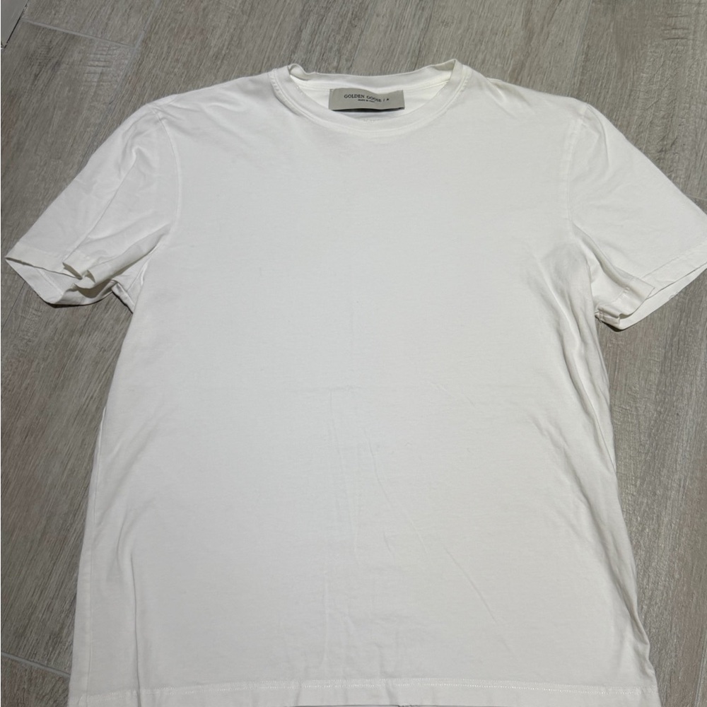 Golden Goose White Short Sleeve Tee size medium